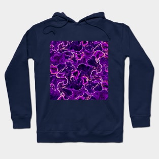 colorful abstract violet print Hoodie